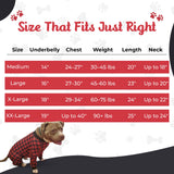 Tooth & Honey Dog Pajamas for Medium Dogs Red Buffalo Plaid Pajamas, Lightweight Pullover Pet Clothes with Full Coverage