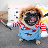 Pet Deadly Doll Dog & Cat Cosplay Costume for Small & Medium Pets - Adjustable Halloween & Christmas Dog Costume(XL)