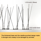 OFFO Bird Spikes with Stainless Steel Base, Durable Bird Repellent Spikes Arrow Pigeon Spikes Fence Kit for Deterring Small Bird, Crows and Woodpeckers, Covers 17 Feet(5.2m)