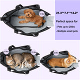 Ownpets Dog Purse Carrier, Carrier with Pockets for Medium Puppies for Travel Vet Shopping, Fits 18-20 lbs, Cat and Dog Tote Bag, Women's Hands-Free Pet Carrier Bag, (Black)