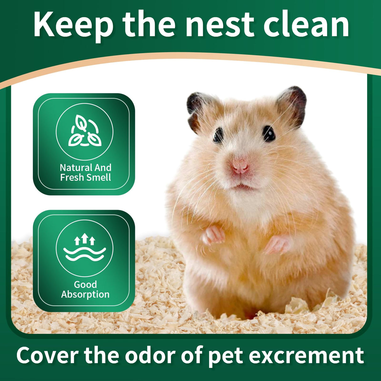 Luoglude 35oz Natural Aspen Wood Pet Bedding – Low Dust, Odor Control & Ultra Absorbent Shavings for Hamsters, Parrots, Guinea Pigs & Small Animals
