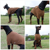 Lovelonglong Ribbed Dog T-Shirt Cotton Knitted Dog Sweaters for All Season Pet T-Shirts for Large Medium Small Dogs Coffee M