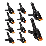 10 Packs of 3.4 inch Professional Plastic Small Spring Clamps Heavy Duty for Crafts or Plastic Clips and Backdrop Clips Clamps for Backdrop Stand,Photography, Home Improvement and so on
