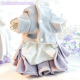 Dog Hoodie Dress Winter Dog Dresses for Small Dogs Girl Cold Weather Warm Fleece Puppy Dresses Dog Tutu Dress with Bow Cute Pet Clothes Outfits for Chihuahua Yorkie Teacup Cat Skirt(Purple,XL)