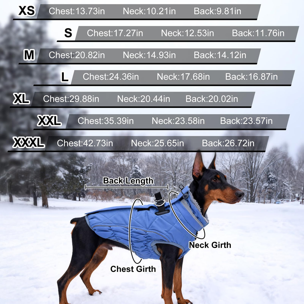 Yoochee Dog Coat, Warm Dog Winter Coat for Small Dogs, Waterproof Jacket with Harness Built in, Reflective Turtleneck Cold Weather Coats with Zipper,Pet Fleece Vest Snow Jacket, Orange S