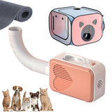 Yehenarn Pet Dryer with Pet Dryer Box 108L and Pad, Hands-Free, Ventilation and Circulation, Anti Hair Flying, Foldable Low Noise ldeal for Drying Cat and Dog Hair