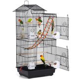 Yaheetech 39-inch Roof Top Large Flight Parrot Bird Cage for Small Quaker Parrot Cockatiel Sun Parakeet Green Cheek Conure Budgie Finch Lovebird Canary Pet Bird Cage w/Toys