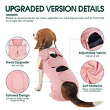 Kuoser Dog Recovery Suit for Back Legs, Thigh Wound Protective Sleeve for Dogs, Dog Recovery Sleeve for Female Male Dogs, Dog Onesie After Surgery Pet Surgical Suit for Spay Neuter, Pink XL
