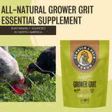 Scratch and Peck Grower Grit Supplement for Chickens and Ducks - 7 lbs Bag - Essential Supplement for Gizzard and Digestive Health - Sustainably Sourced