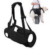 Dog Carry Sling Emergency Backpack, Adjustable Dog Lift Harness with Leg Support for Senior & Injured Dogs, Arthritis Rehabilitation Pet Carrier for Hiking, Travel & Rescue – Black (Black, Large)