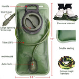 Hydration Bladder, 2L Water Bladder for Hiking Backpack, BPA-Free Leak Proof Water Reservoir Storage Bag, Hydration Pack Replacement for Camping Cycling Running, Military Green