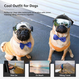 Dog Helmet for Small-Medium Breed Pet Motorcycle Helmet with Anti-UV Silver Visor, Protects Eyes & Head from Impact, Ideal for Riding & Halloween Cosplay