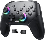 Switch Controller Wireless, Pro Controllers Compatible with Switch/Lite/OLED/PC, One-Key Pairing Gamepad with 9-Color RGB LEDs 1000mAh Battery 6-Axis Motion Wake Up Function