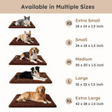 Dog Bed Mat, Dual-Sided Dog Crate Bed Mat - Ultra Soft & Machine Washable Kennel Pad for Medium Dogs, All-Season Comfort Pet Bed for Crates, Travel, and Home, Brown, 30 x 18 Inch