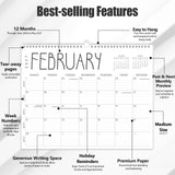 Wall Calendar 2026, 2026-2027 Calendar Wall from Jun. 2026 to May 2027, 14" X 11" Paper Monthly Planner Wall Hanging Calendar with Thick Paper for Office Home Planning & Organizing