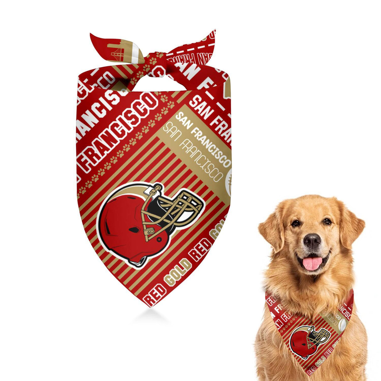 Pet Dog Bandana for Dogs, Football Cats Cotton Reversible Triangle Bid Scarf Perfect Game Day Dog Gifts