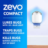 Zevo Compact Flying Insect Trap Official Refill Cartridges - Fits Zevo Compact & Plant Indoor Plug-in Trap, Authentic Trap + Lock Technology to Catch Gnats, House & Fruit Flies (6 Official Refills)