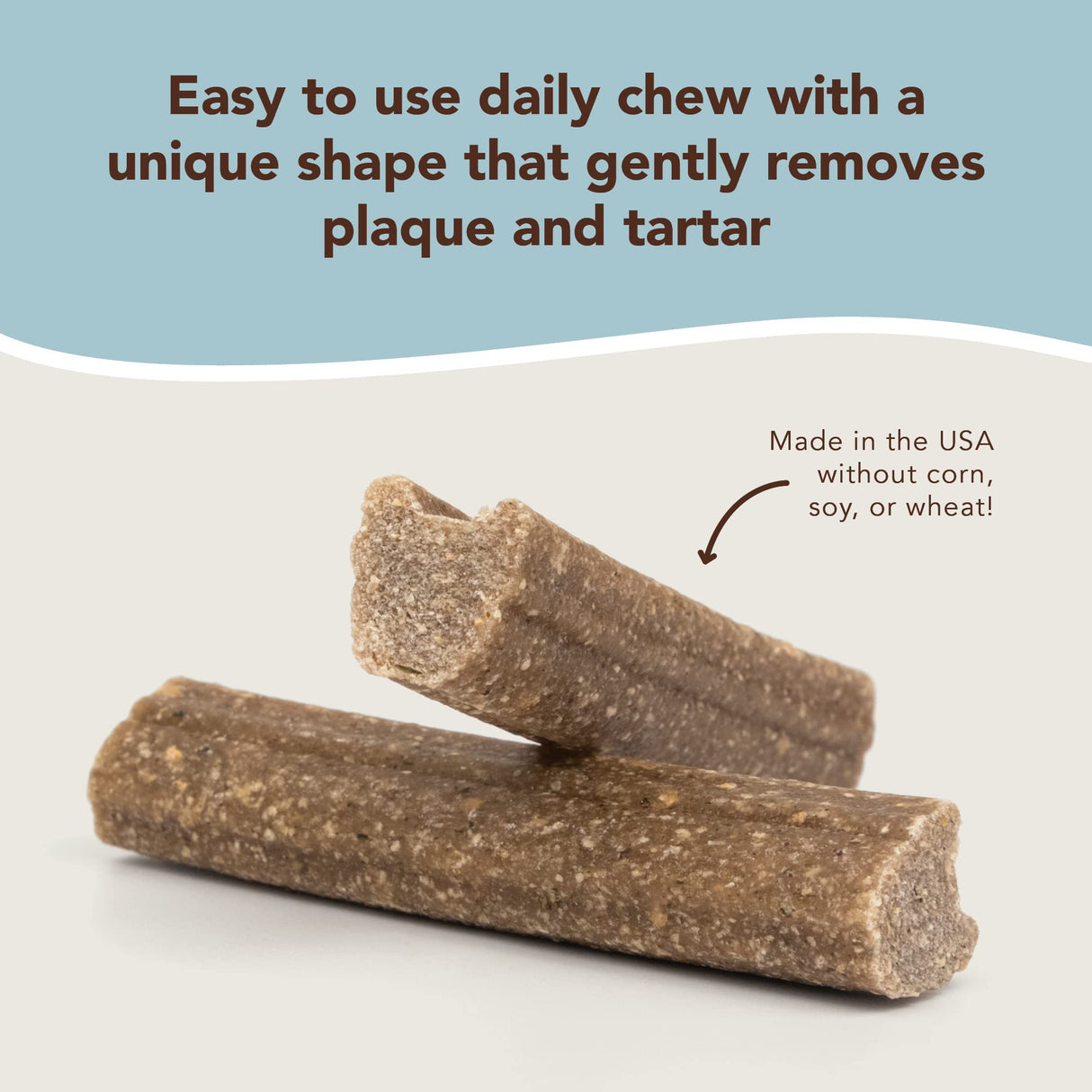 Natural Dog Company Dental Chews for Dogs – Freshens Breath & Helps Reduce Plaque & Tartar, Natural No-Brushing Oral Care Treats, Vet Formulated, Made in USA, 18 Count