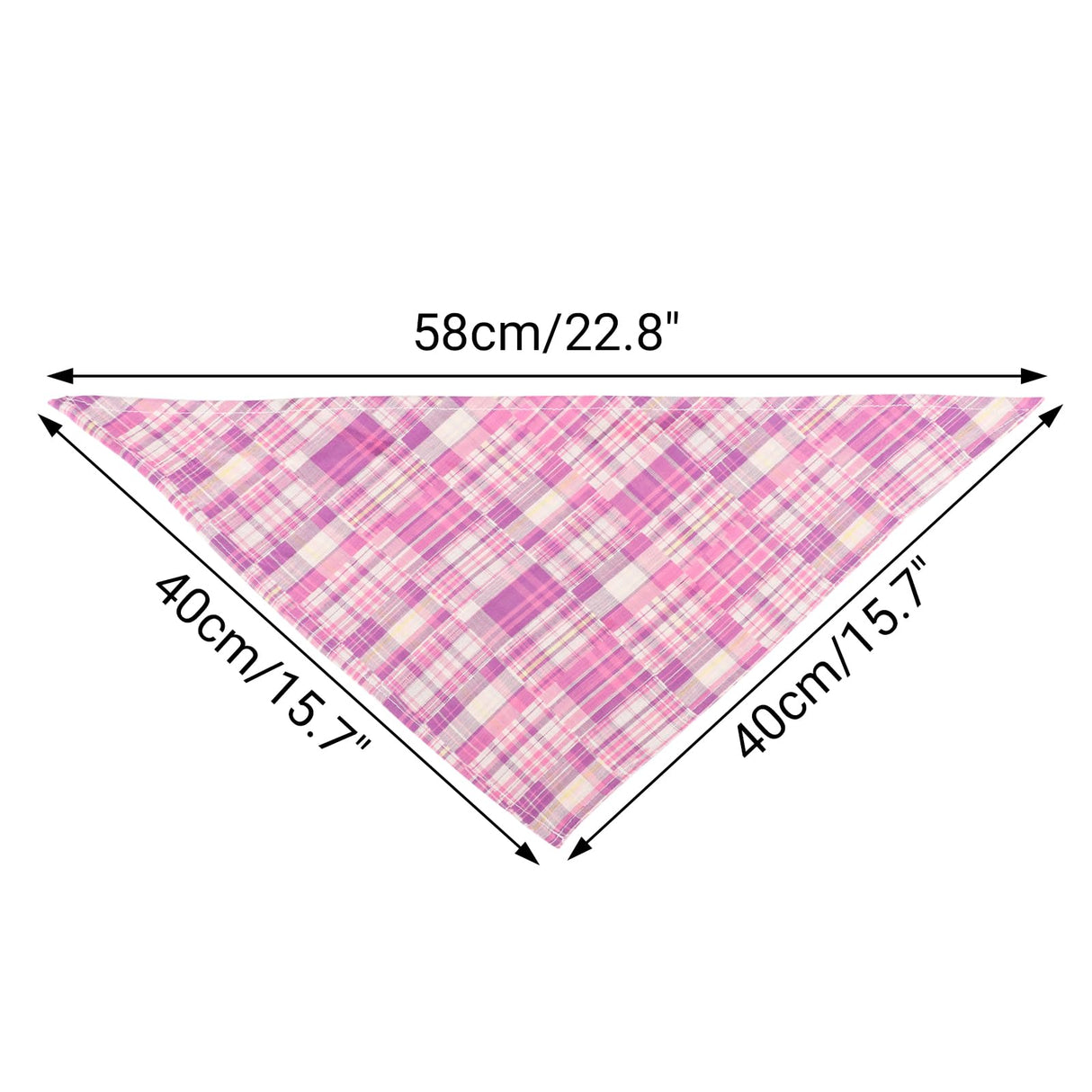 Segarty 60 Pack Triangle Pets Kerchief, 22.8"x15.7" Pet Scarf Washable Plaid Dog Bandanas Accessories Bulk for Small Medium Dogs Cats Large Puppy, Adjustable Reversible Boy Birthday Bibs