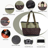 GOOPAWS Dog Purse Carrier for Small Dogs, Soft-Sided Tote Bags with Pocket Dog Travel Supplies Portable Dog Sling with Anti-Slip Bottom