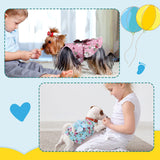 Frienda 6 pcs Dog Dresses Girls Dog Clothes Floral Cute Princess Bowknot Puppy Dresses Pet Cat Clothes Skirts Rosette Summer Outfits Apparel for Chihuahua Yorkies Female Small Cat Pets Kitten(S)