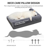 KSIIA Orthopedic Dog Bed - Waterproof Dog Couch Bed with Egg Crate Foam & Nonskid Bottom, 30 x 20 Inch, Gray