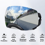 NAMSAN Dog Goggles for Large Dogs, Black/Silver Lenses Replaceable, Dog Sunglasses Medium to Large Breed, Anti-UV Doggie Eye Protection, Adjustable Driving Glasses, Windproof Dustproof, Black