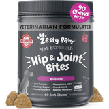 Zesty Paws Vet Strength Mobility Bites Beef & Bacon Flavor Hip & Joint Support Chews for Dogs with Glucosamine, Chondroitin, MSM, Hyaluronic Acid & Serrazimes - 90 Count
