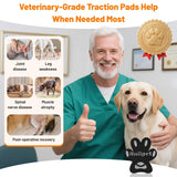 Dog Paw Protector Non-Slip Pads, Small Dog Gripper Pads for Hardwood Floors, Strong Self-Adhesive Paw Pads Provide Traction for Old or Injured Dogs (12 Sets - 48 Pads, S)