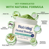 Dog Teeth Cleaning Powder,Dog Dental Powder,Breath Freshener with Probiotics & Brown Algae-Targets Tartar & Plaque Remover & Bad Breath,90g Pet Dental Care Supplement for Dogs & Cats