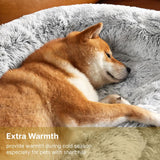 Codi Calming Dog Bed for Couch – Anti-Anxiety Sofa Protector Mat for Medium Dogs, 35''x31''x5'', Machine Washable, Fluffy & Cozy with Non-Slip Bottom, Light Grey
