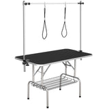 Yaheetech 45-inch Large Heavy Duty Pet Dog Grooming Table W/Adjustable Overhead Arm, Clamps, Two Grooming Noose, Tray