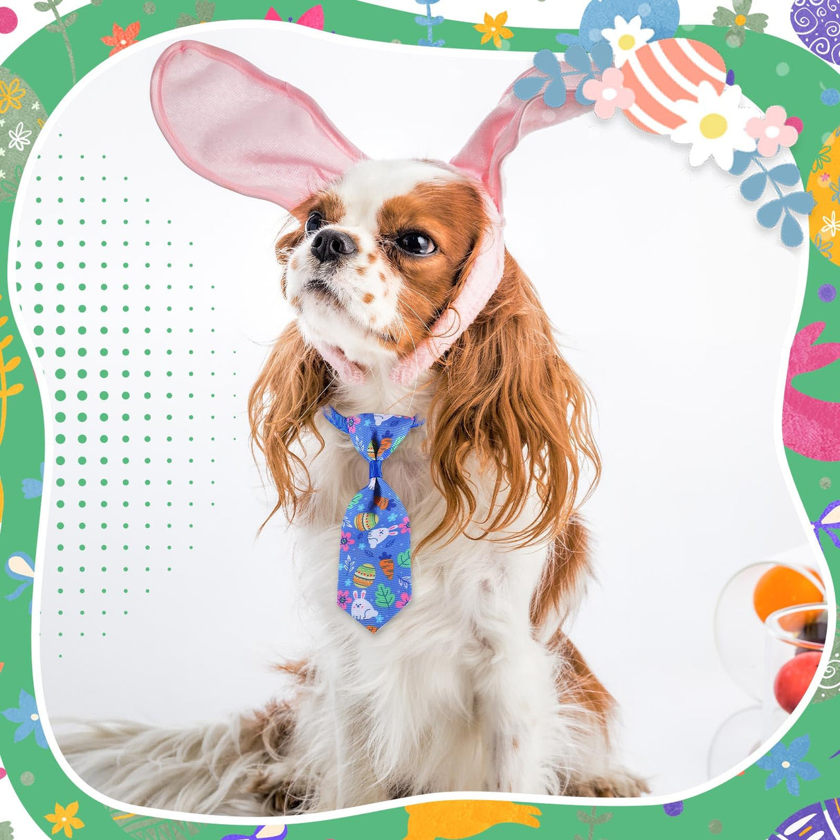 Chunful 150 Pcs Easter Dog Bow Ties Collars Bulk Easter Adjustable Cat Dog Bowtie Neckties Collars Set Basic Bow Tie for Small Medium Pet Grooming Accessories