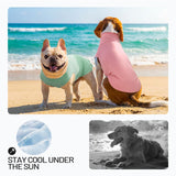 OUOBOB 2-Pack Dog Shirts, Breathable Dog Cooling Vest, Sleeveless Summer Tank Tops, Lightweight Stretchy Vest for Medium Large Extra Large Dogs - (Pink Green) M