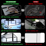 Turtle Topper Basking Platform for Aquatic Turtles 10/20/29/55 Gallon Tank, Aquatic Reptile Ramp Dock, Terrace, Accessories