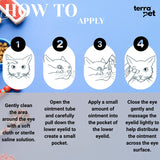 TERRAPET Pet Eye Cream Health for Dogs, Cats, Cattle, Sheep, Horse, Bird 1/8 oz / 5 gr, 1 Tube Gentle Daily Eye Care, Easy Topical Application