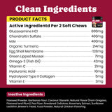 Glucosamine for Dogs - Hip and Joint Supplement Chews for Senior & Large Breed, Joint Supplement for Dogs with Chondroitin, Wuffe Joint Chews for Pain Relief - 60-Day Satisfaction Guarantee - 180 Ct