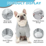 EXPAWLORER Textured Cable Knit Basic Dog Hoodie, Elevated Style Dog Sweater with Leash Hole and Pocket, Soft and Warm Pet Winter Coat, Cold Weather Clothes for Small Medium Large Dogs,Grey M