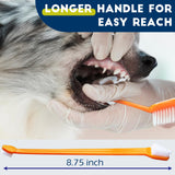 MoonyMars 200 Pcs Dog Toothbrush Cat Tooth Brushes Bulk, Double Sided Brushing Kit, Teeth Cleaning Kit Soft Bristles Long Handle, Pet Tooth Brush for Small to Large Dog, Cat, Puppy & Kitten, 10 Colors