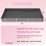 Funfurry Waterproof Guinea Pig Cage Liner,Washable Tarp Bottom Base,Cage Liners for Small Animals,Hamster Chinchilla Hedgehog Ferret Rabbit. (Dark Grey-Paw, 24" X 36")