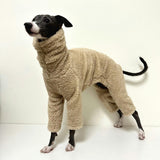 UOSIA Dog Winter Coat Soft Fleece Pullover Full Body Warm Whippet Pajamas Pjs Jumpsuit Cold Weather Pet Jacket Turtleneck Onesie Sweater for Italian Greyhound