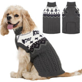 LeleTail Small Dog Christmas Sweaters, Winter Warm Pet Turtleneck, Girl Boy Dog Holiday Outfit, Festive Xmas Tree Pattern Festive Pet Sweater for Chihuahua, Cavalier Christmas Photos, Grey S