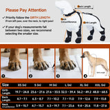 AuraPaw Dog Booties with Adjustable Suspenders for Outdoor Adventures – Reflective Paw Protectors for Rain, Snow & Mud, Anti-Slip & Dirt-Proof Boots Leggings, Waterproof Dogs Shoes, Black, Size L