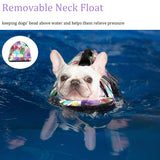 Mklhgty Dog Life Jacket, Reflective Dog Life Vest with Removable Neck Float High Buoyancy for Swimming and Boating, Ripstop Pet Safety Swimsuit Rescue Handle for Small Medium Large Dogs