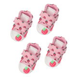 Grcfumo Strawberry Dog Shoes, Dog Boots, Slip Resistant Breathable Cute Puppy Dog Shoes for Small Dogs Teddy Bichon Pomeranian (QAS1)