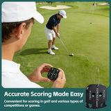 IOGOG 2Pcs Golf Stroke Counter, 2-Player Golf Counter Clicker with Hanging Rope, Shockproof Mini Portable Stroke Counter for Your Golf, Outdoor Sports, Different Kinds of Competitions and Games(Black)