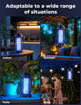 YISSVIC Bug Zapper Outdoor Indoor Waterproof Electric Mosquito Lamp Fly Zapper Killer Effective 4200V Plug in for Home Patio Office Courtyard