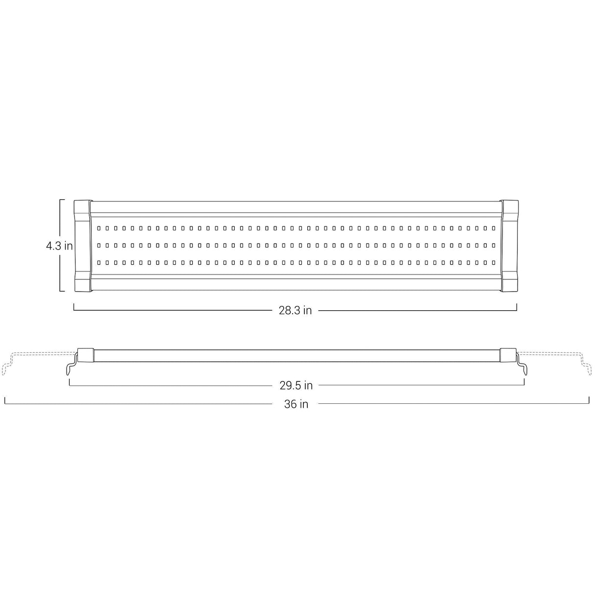 NICREW ClassicLED Gen 2 Aquarium Light, 25 Watts, Dimmable LED Fish Tank Light with 2-Channel Control, White and Blue LEDs, Size 30 to 36 Inch