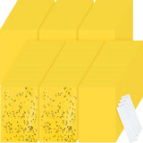 900 Pcs Double Sided Sticky Traps for Flying Plant Insect Like White Flies Aphids 6 x 8 Inch Sticky Gnat Traps Killer Fruit Fly Traps for Indoor Outdoor Including Twist Ties, Yellow