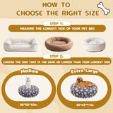 BALAPET Washable Dog Bed Covers Replacement Round Waterproof Bed Cover for Dog Soft Pet Bed Cover with Lovely Dog Paw Print and Double-Sided Usable Design,Cover Only(Dark Gray,45 * 45 * 11in)
